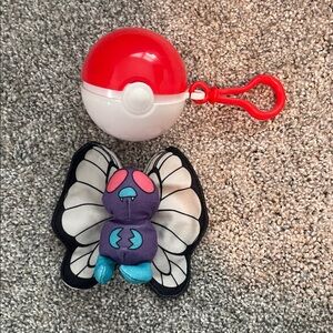 1999 Burger King Pokeball with Butterfree Toy